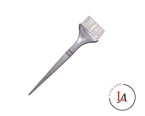 Lược nhuộm 1 đầu lông trắng cán ghi dẹt